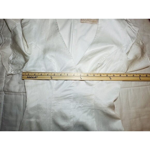 KEEPSAKE Ivory White Flounce Sleeve Romantic Mini Dress Women's SIZE 4 - Picture 11 of 13